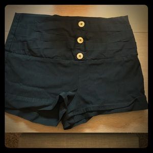 Black high waisted shorts